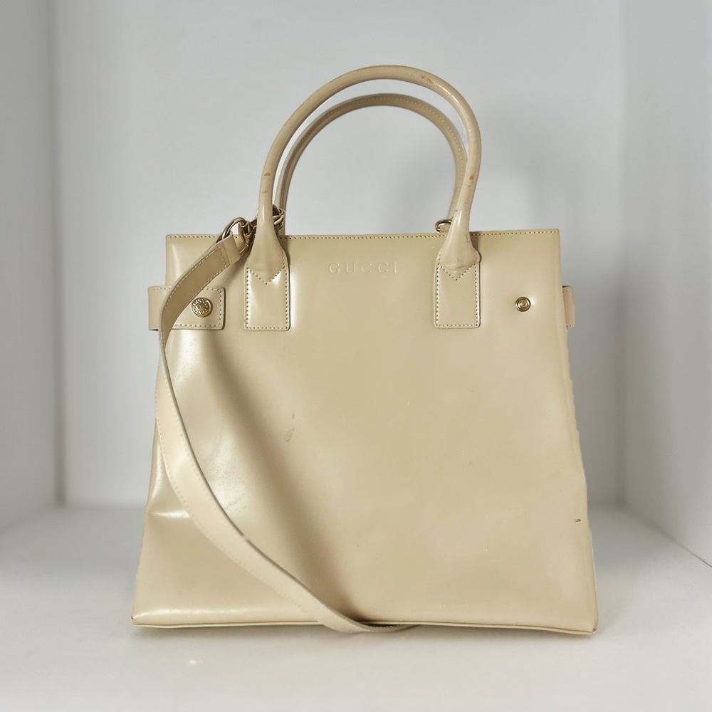 Tom Ford Era Gucci Quiet Luxury Ivory / Bone Two Way Bag / SoHo